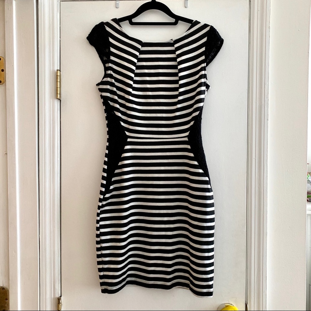 Striped bodycon dress
